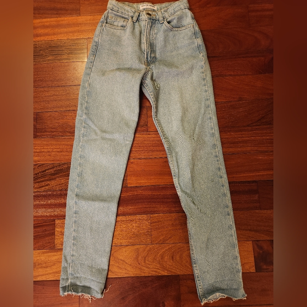 American Apparel Straight Leg Light Wash Jeans Size 25